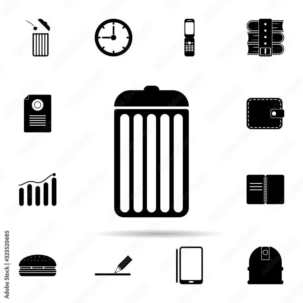 Poster bin icon. universal set of university life for website design and development, app development