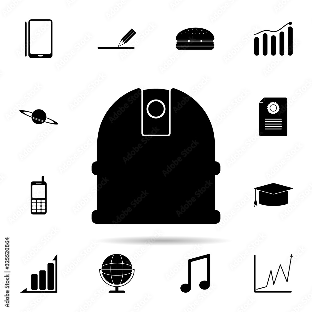 Poster observatory icon. universal set of university life for website design and development, app developme