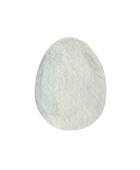 Watercolor poultry egg. Object on a white background, for design compositions on the theme of farm life or life in the suburbs.