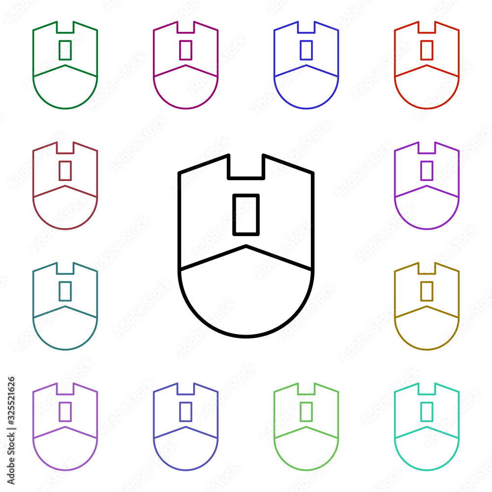 Poster mouse multi color style icon. simple thin line, outline vector of internet things icons for ui and u
