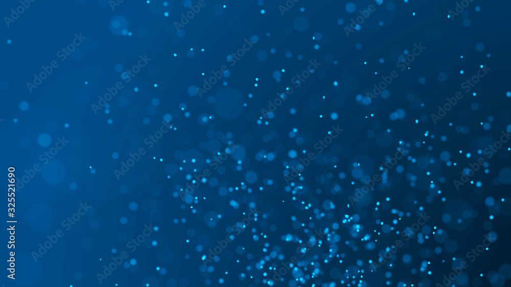 Poster dust particles. abstract background of particles. 3d rendering. dots background. futuristic digital 