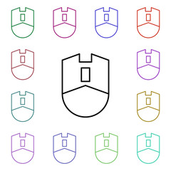 Mouse multi color style icon. Simple thin line, outline vector of internet things icons for ui and ux, website or mobile application