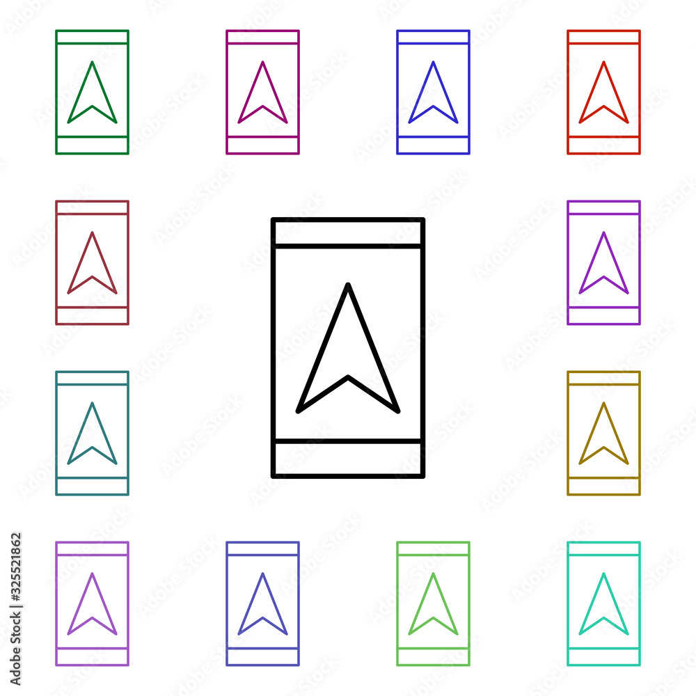 Poster gps multi color style icon. simple thin line, outline vector of internet things icons for ui and ux,