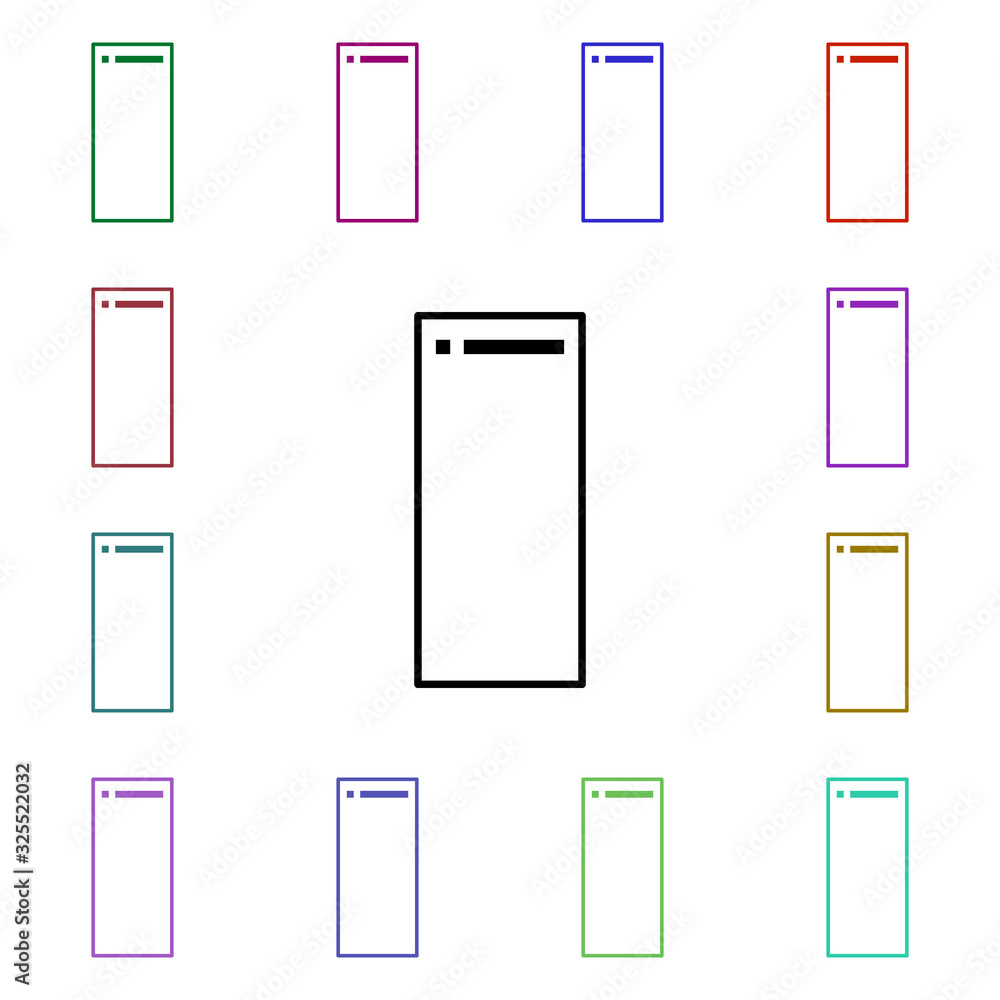Poster tablet multi color style icon. simple thin line, outline vector of internet things icons for ui and 