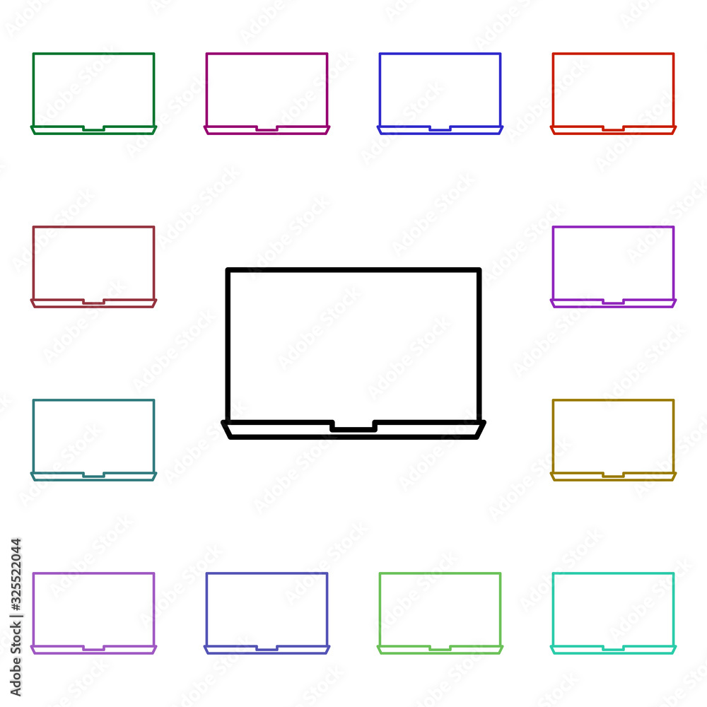 Poster notebook multi color style icon. simple thin line, outline vector of internet things icons for ui an