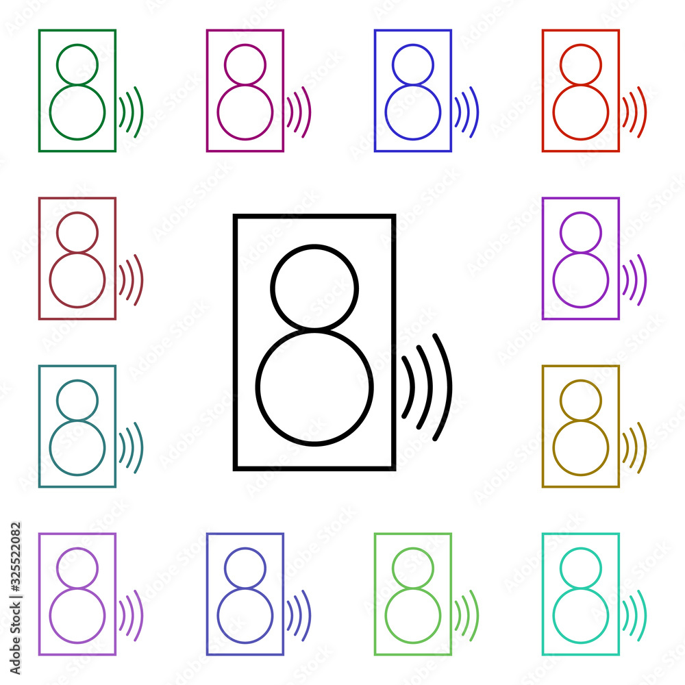 Poster speaker multi color style icon. simple thin line, outline vector of internet things icons for ui and