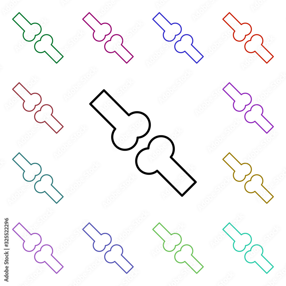 Poster bone medicine multi color style icon. simple thin line, outline vector of medical icons for ui and u