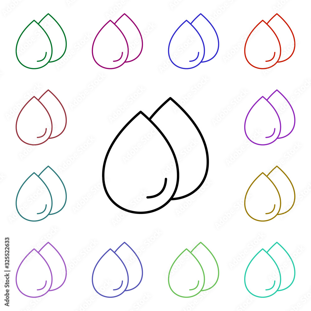 Poster drop multi color style icon. simple thin line, outline vector of medical icons for ui and ux, websit