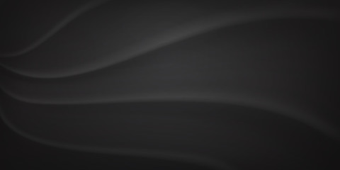 Abstract background with wavy surface in black and gray colors