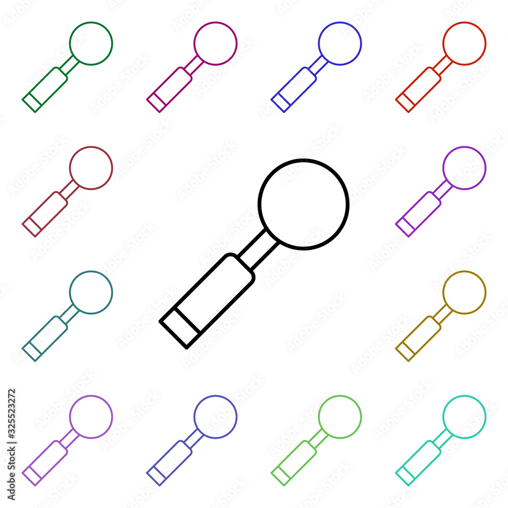 Poster mirror multi color style icon. simple thin line, outline vector of medical icons for ui and ux, webs