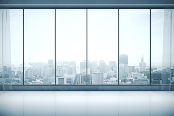 Obraz na płótnie Canvas Modern interior with city view