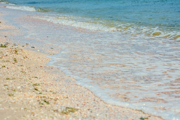 abstract sand of beach and soft wave background