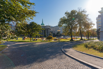 Andricev venac public park in Belgrade's downtown district
