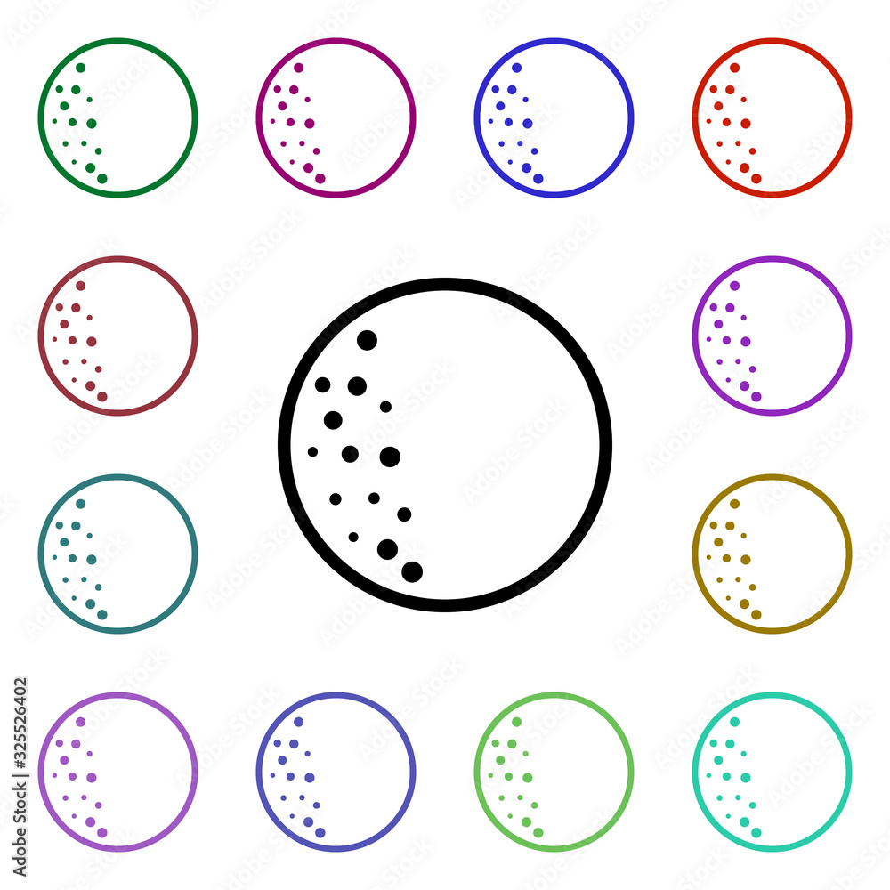 Poster full moon sign multi color style icon. simple thin line, outline vector of weather icons for ui and 