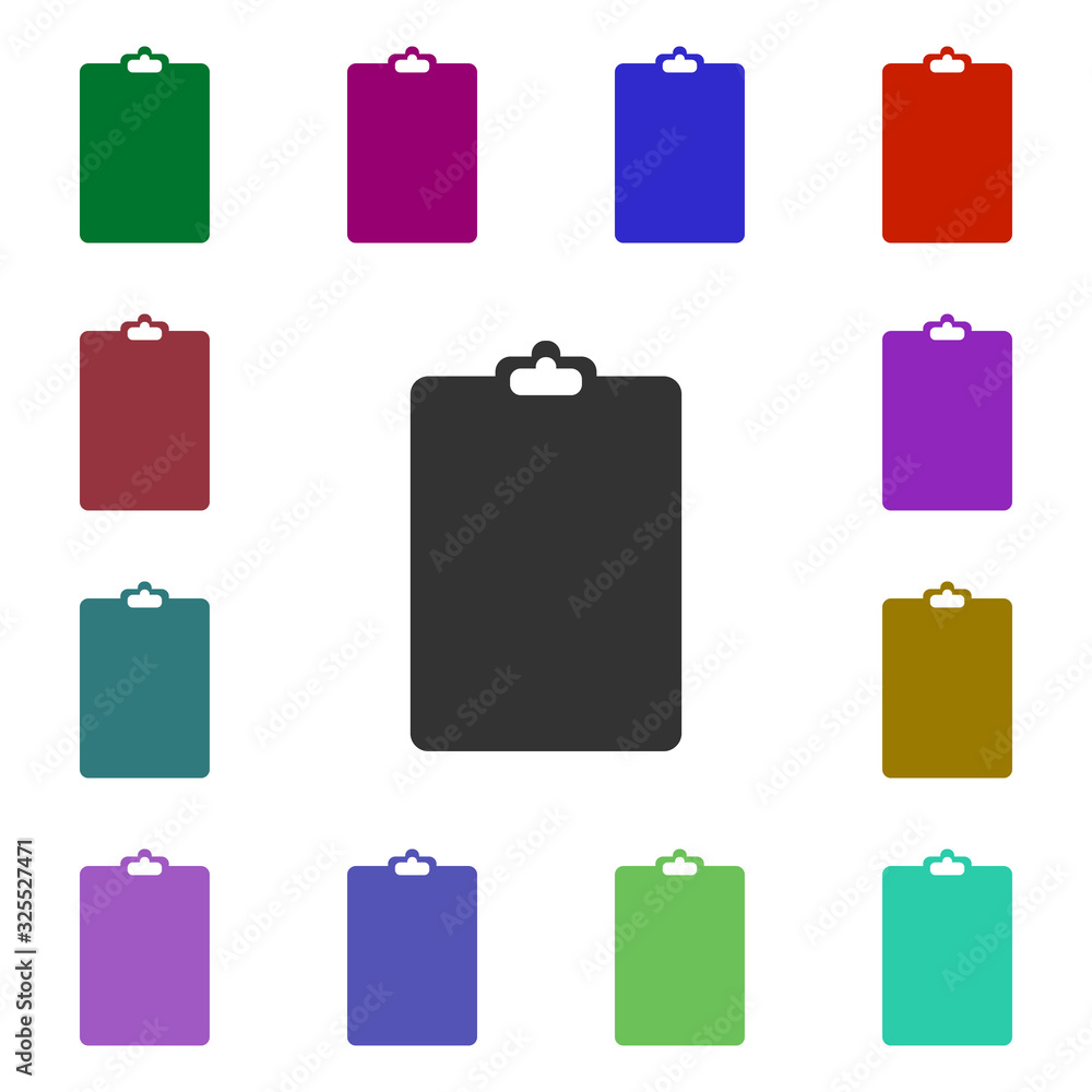 Poster tablet folder multi color style icon. simple glyph, flat vector of web icons for ui and ux, website 