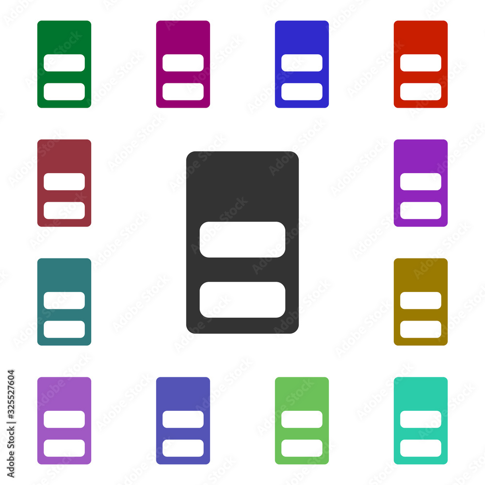 Poster battery statusmulti color style icon. simple glyph, flat vector of web icons for ui and ux, website 