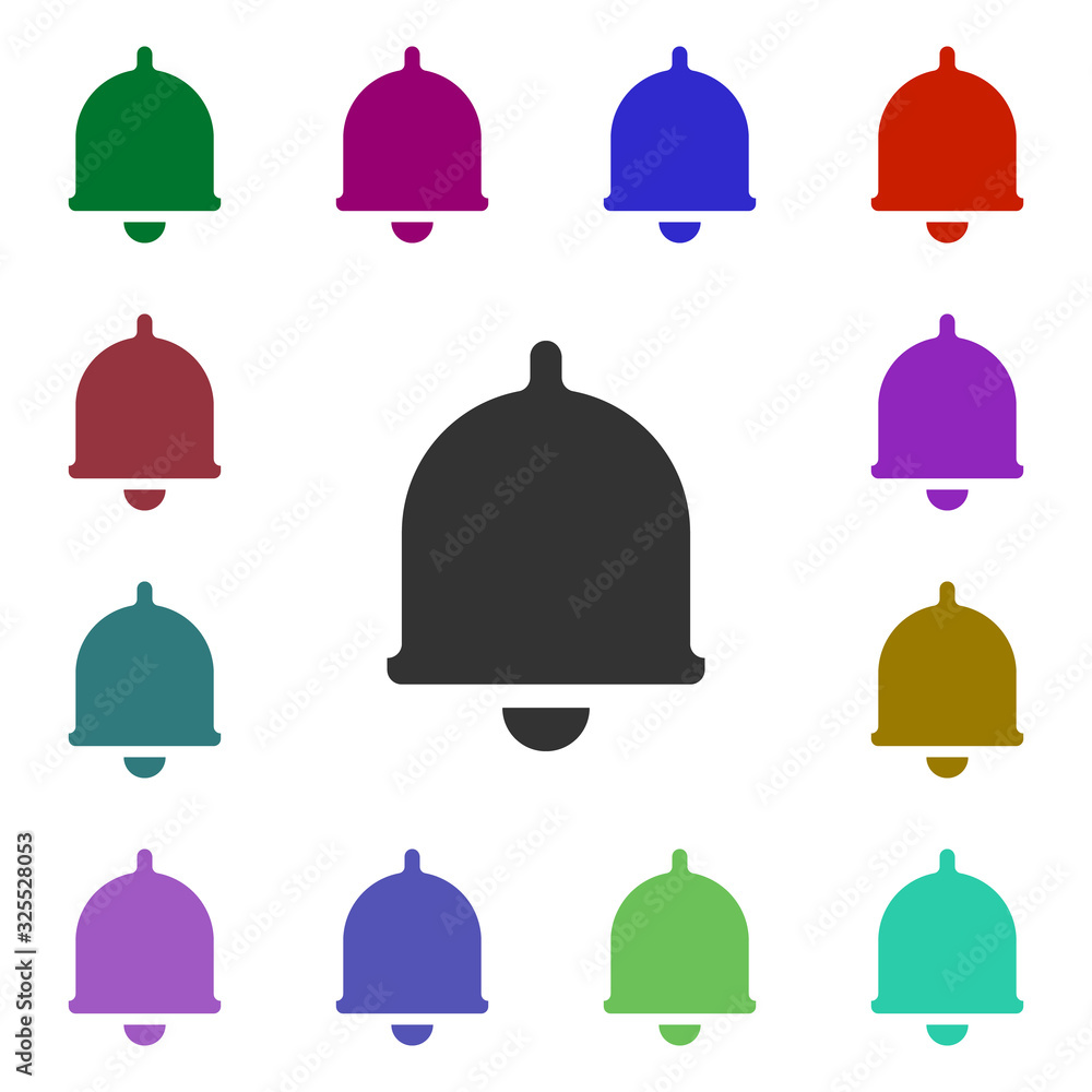 Poster notification multi color style icon. simple glyph, flat vector of web icons for ui and ux, website o