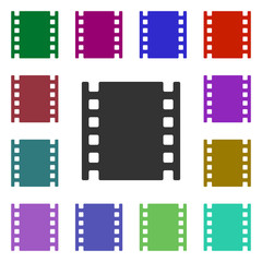 Movie film multi color style icon. Simple glyph, flat vector of web icons for ui and ux, website or mobile application