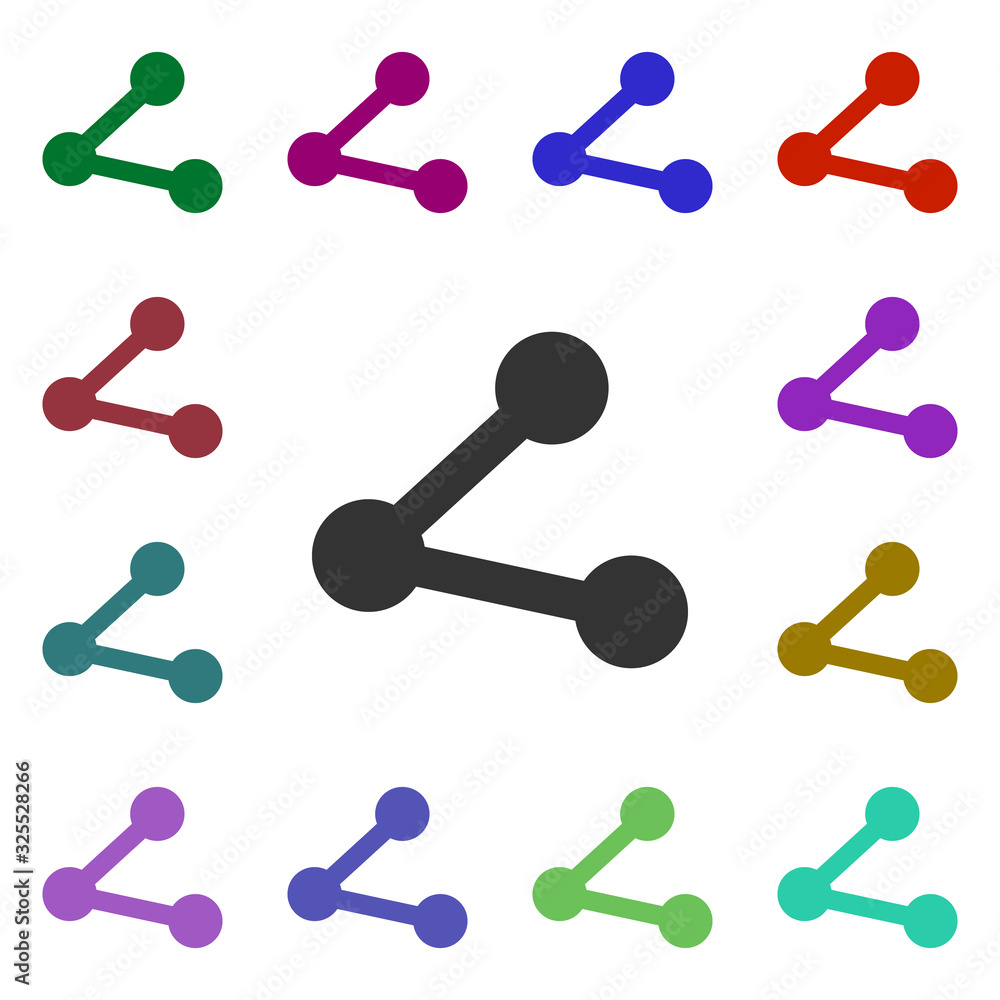 Poster sharemulti color style icon. simple glyph, flat vector of web icons for ui and ux, website or mobile