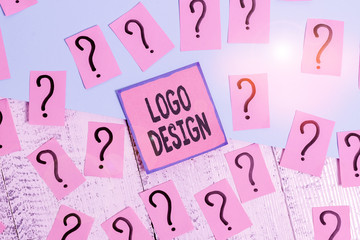 Word writing text Logo Design. Business photo showcasing a graphic representation or symbol of...
