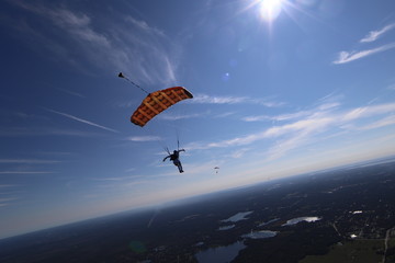 Skydivers over Deland FL, USA