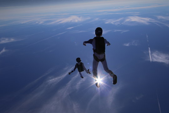 Skydivers over Deland FL, USA