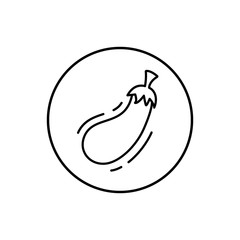 Eggplant, vegan icon. Simple line, outline vector elements of vegetarian icons for ui and ux, website or mobile application