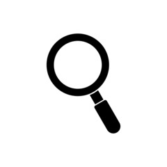 Magnifying glass icon isolated on white background. vector illustration.	