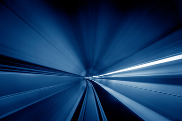 abstract blue backgroundSydney, Australia, metro subway driving track