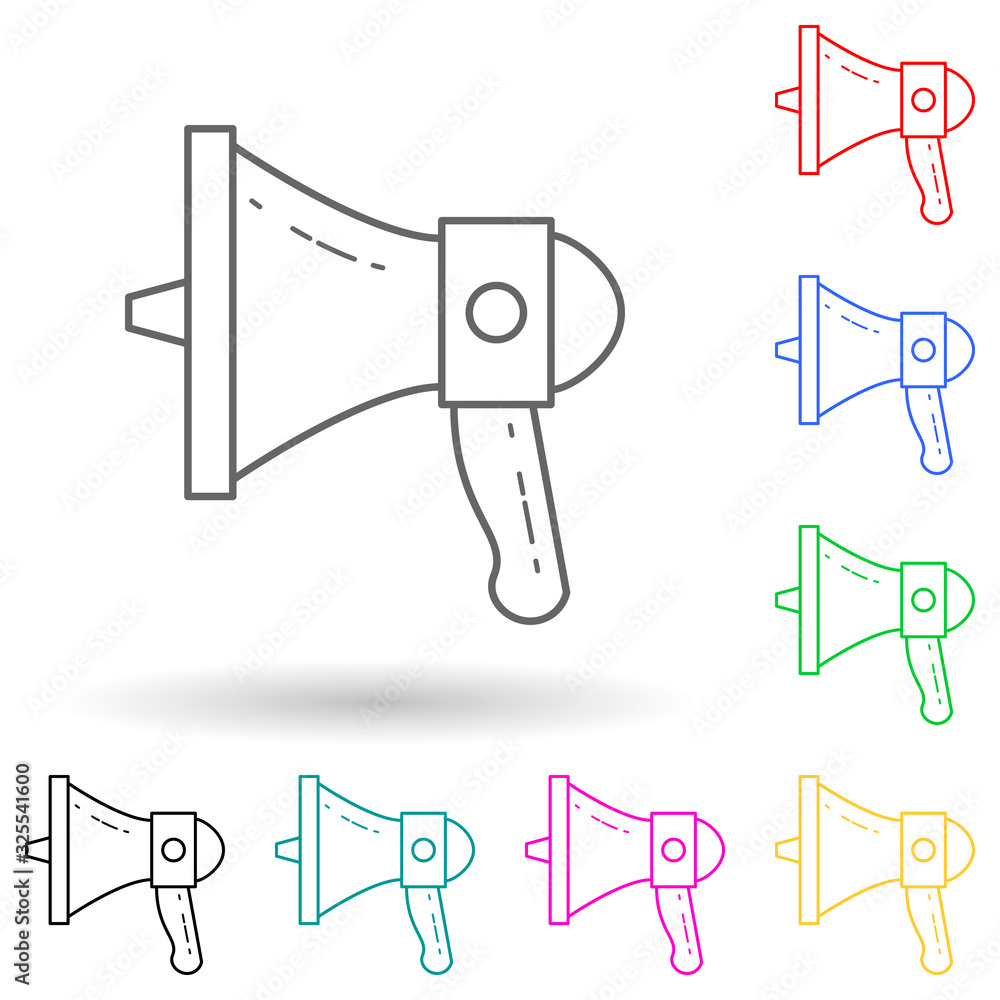 Aufkleber headphones multi color style icon. simple thin line, outline vector of media icons for ui and ux, we
