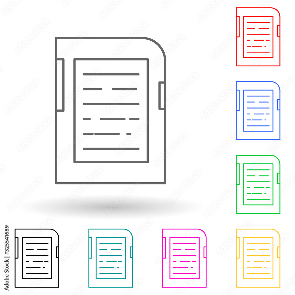 Aufkleber filmstrip multi color style icon. simple thin line, outline vector of media icons for ui and ux, web