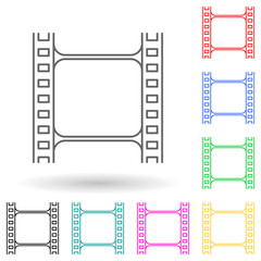 Printer multi color style icon. Simple thin line, outline vector of media icons for ui and ux, website or mobile application