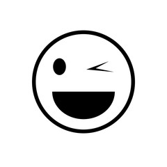 Fototapeta premium Emoticon, emoji icon happy