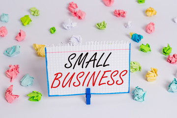 Word writing text Small Business. Business photo showcasing privately owned corporations that has...