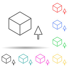 download software multi color style icon. Simple thin line, outline vector of new technologies icons for ui and ux, website or mobile application