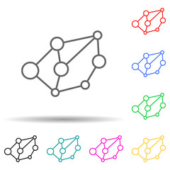 intelligence multi color style icon. Simple thin line, outline vector of new technologies icons for ui and ux, website or mobile application