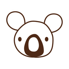 cute koala wild animal character icon © Gstudio