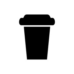 Disposable cup icon glyph style