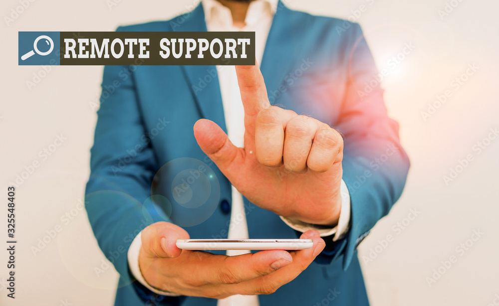 Poster conceptual hand writing showing remote support. concept meaning help endusers to solve computer prob