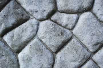 石積み風の土留めの表面