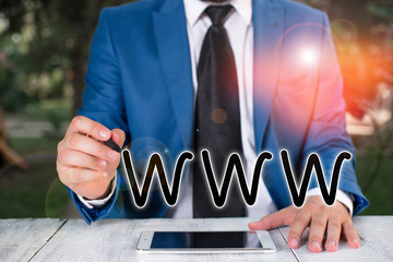 Handwriting text writing Www. Conceptual photo Network of online content Formatted in HTML and...