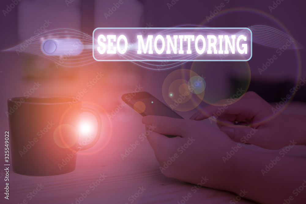 Poster conceptual hand writing showing seo monitoring. concept meaning the process of optimizing the visibi