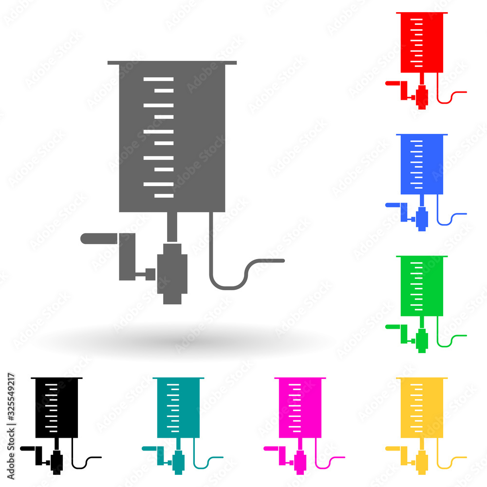 Poster oil change in the car multi color style icon. simple glyph, flat vector of oil icons for ui and ux, 