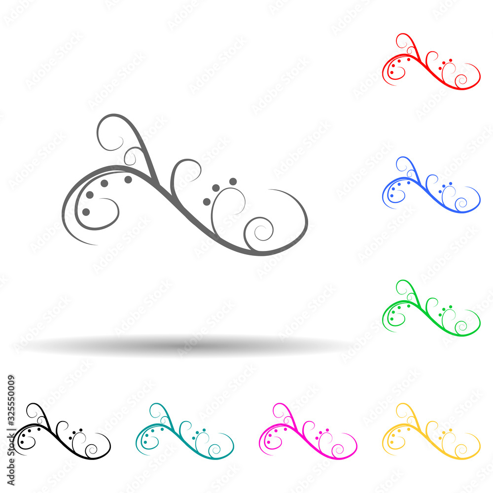 Poster ornament multi color style icon. simple glyph, flat vector of ornaments icons for ui and ux, website