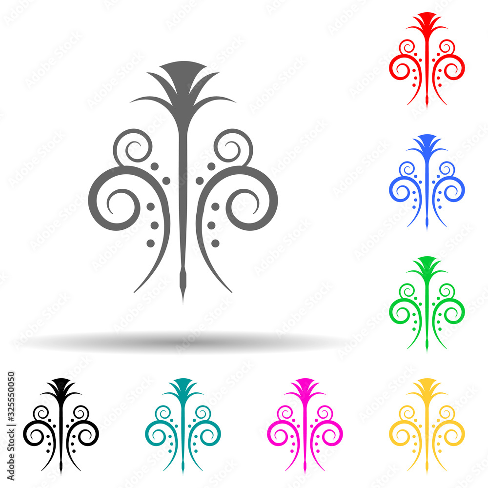 Poster ornament multi color style icon. simple glyph, flat vector of ornaments icons for ui and ux, website