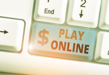 Handwriting text writing Play Online. Conceptual photo a video game played over some form of...
