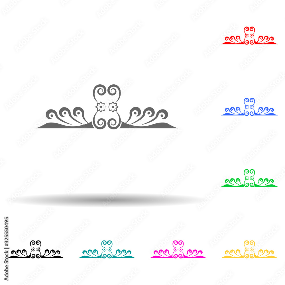Poster ornament multi color style icon. simple glyph, flat vector of ornaments icons for ui and ux, website