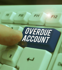 Conceptual hand writing showing Overdue Account. Concept meaning loans and other obligations...