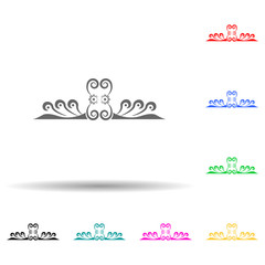 ornament multi color style icon. Simple glyph, flat vector of ornaments icons for ui and ux, website or mobile application