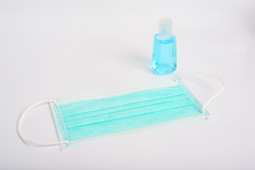 Alcohol Gel Hand Sanitizer with silicone hand sanitizer holder and Disposable Hygienic Mask Suitable for protection against dust and germ when traveling